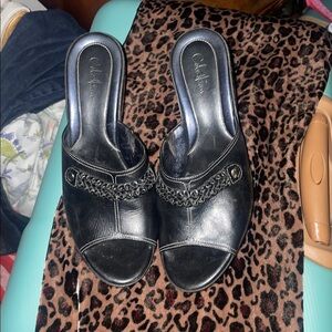 Cole Haan Black Women's Mules with Braided Detail NWOB